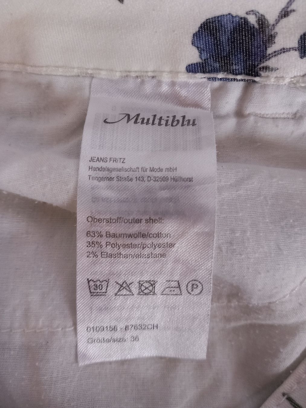 Hosen: Pantalon fleuri 7/8 Multiblu Taille 38 – Gebraucht aus Faoug von per_kp6r 3