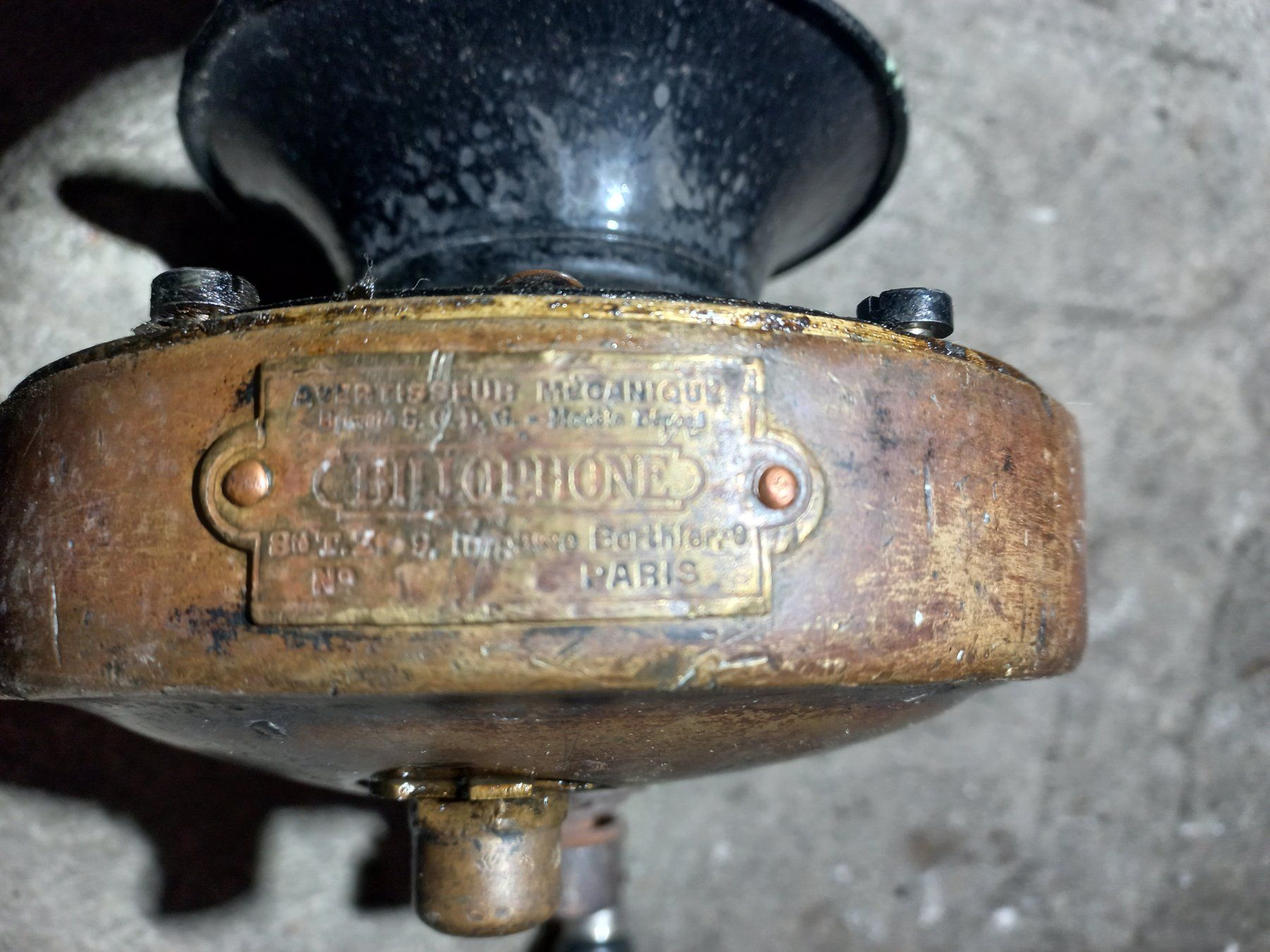 Tutti pezzi di ricambio auto: Oldtimer BILLOPHONE PARIS Horn Hupe Klaxon ca. 1900 - 1925 – Usato da CH - DULLIKEN venduto da swissclassicparts 4
