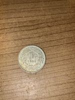 1 Schweizer Franken Silber Münze Jahrgang 1958