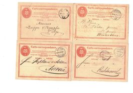 CH 4x Ganzsache Postkarte o um 1880 - #1
