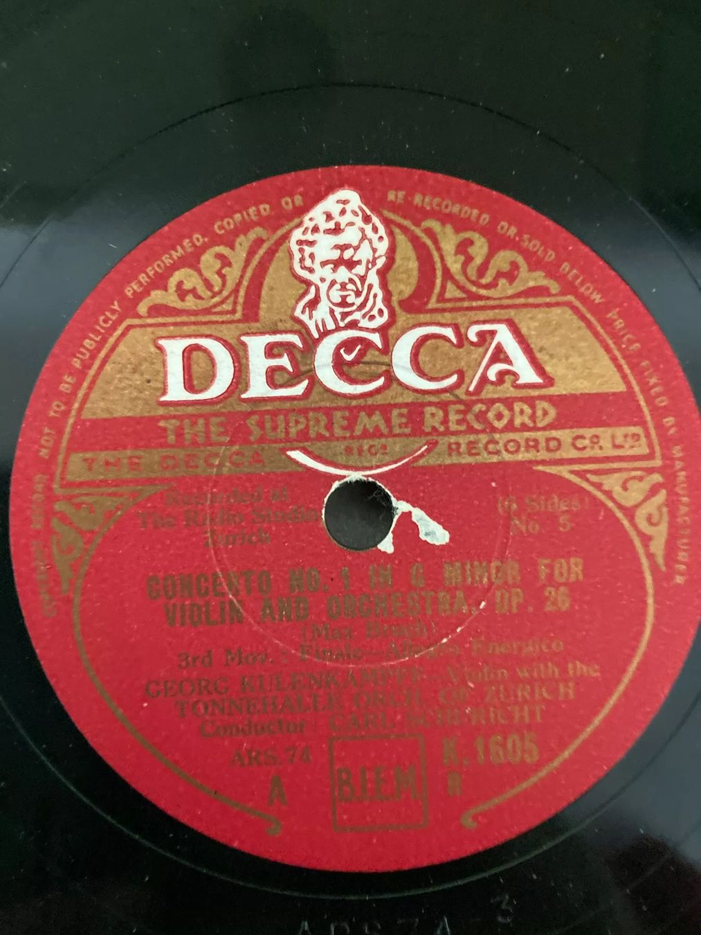 Dischi in vinile: Schellackplatte Bruch Konzert 1 Kulenkampff Decca Set – Usato da Hünenberg See venduto da mhm_7dg7 1