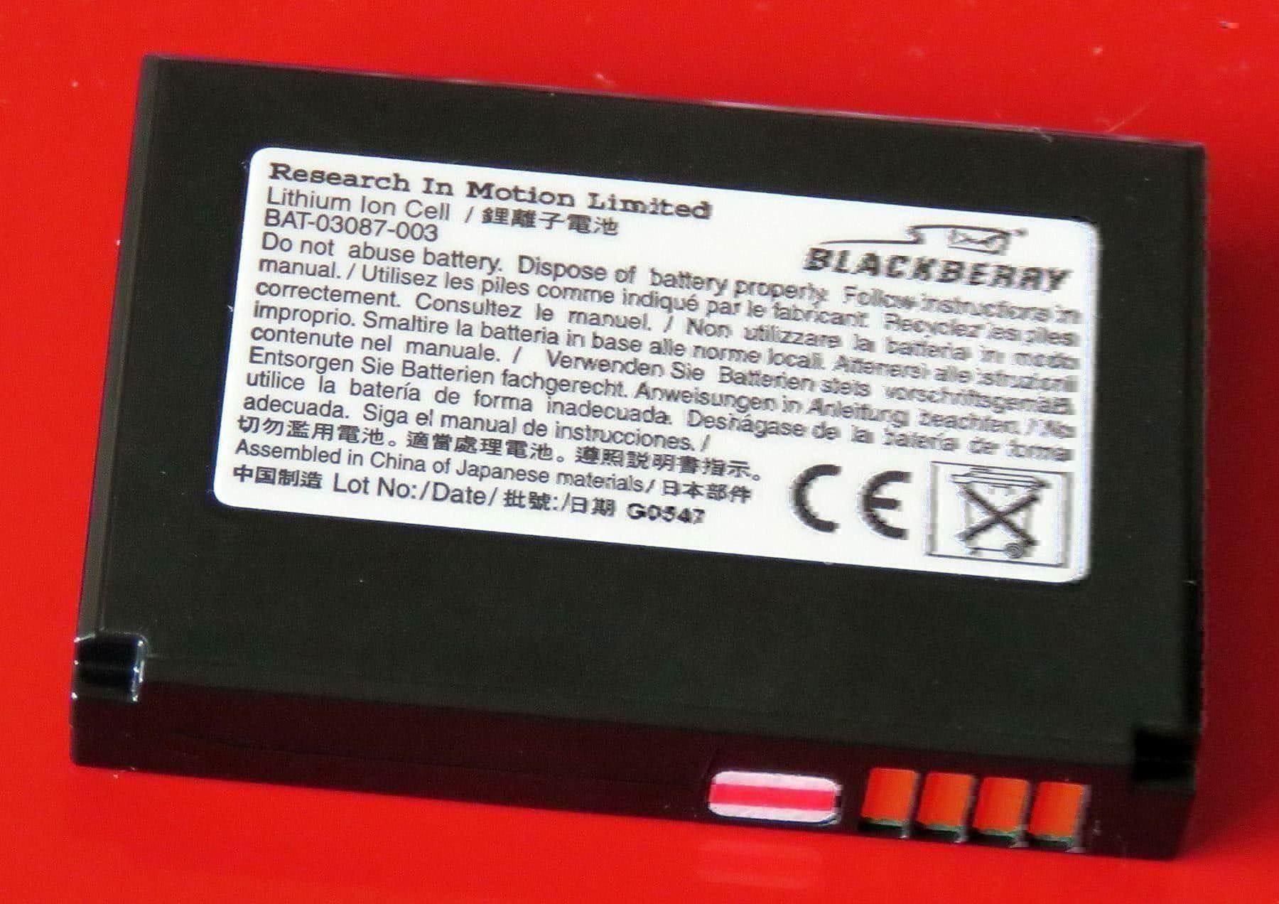 Batterie: Blackberry Akku BAT-03087-003 – Nuovo e nell'imballaggio originale da Untersiggenthal venduto da Zarkok