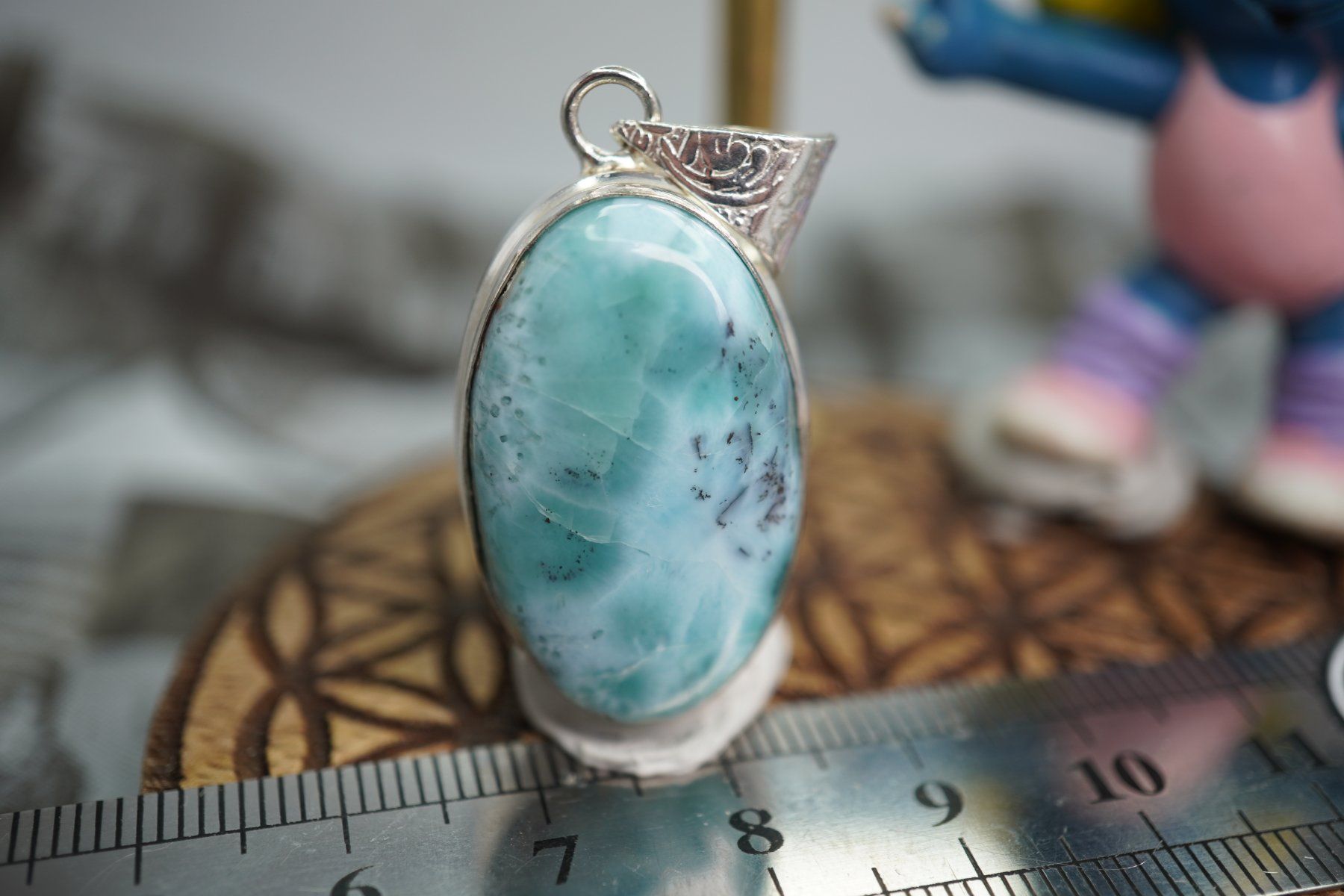 Minerali & Pietre curative: Larimar    Top Anhänger     eingefasst  TOPSTONE – Nuovo e nell'imballaggio originale da Eschenbach SG venduto da topstone 1