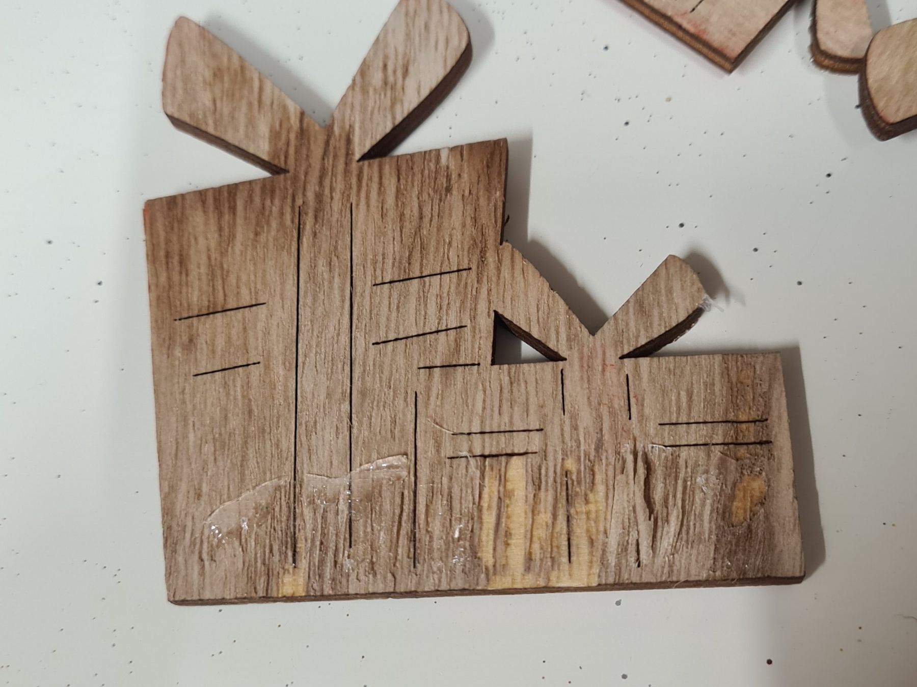 Tutte le decorazioni: 2 Deko Holz Schild- ca. 9x8x0.5 cm – Usato da Amriswil venduto da kleindeko 2