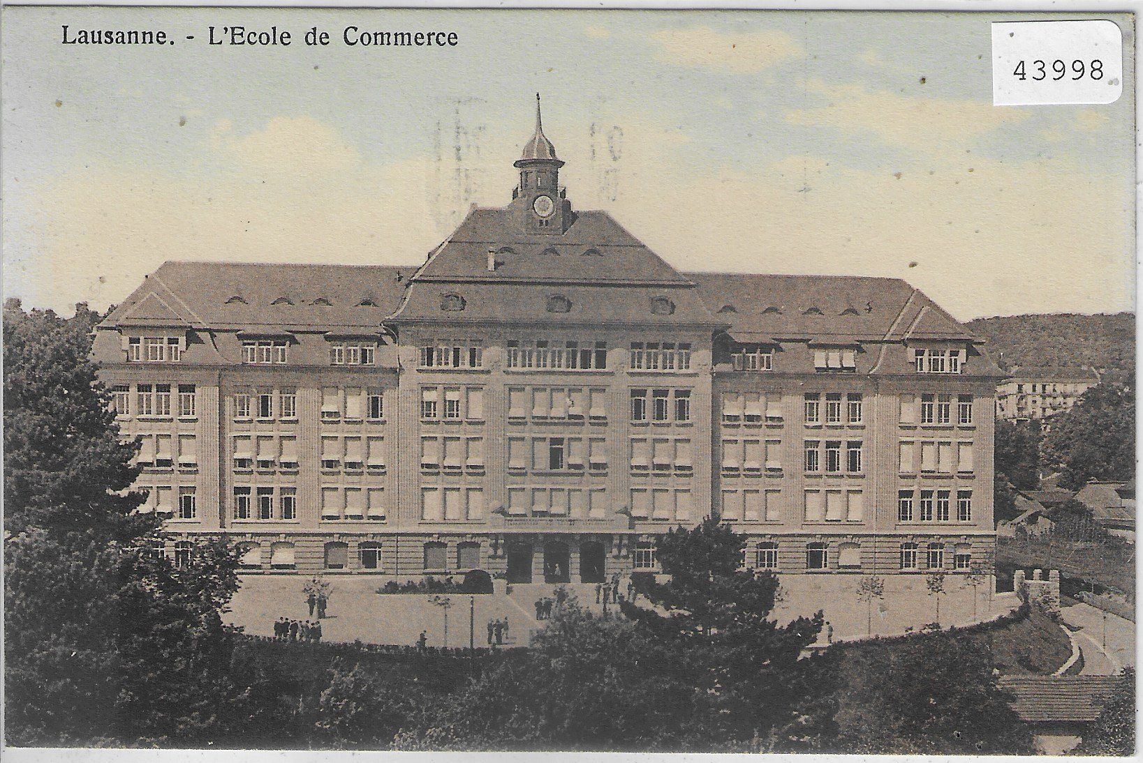 Ansichtskarten: Lausanne - L'Ecole de Commerce – Gebraucht aus Ettingen von Kartenplanet