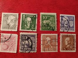 Antike Briefmarken Sammlung aus Schweden