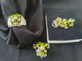 Schmuckset Drachenfels (Ring, Ohrringe, Anhänger)