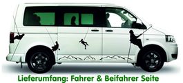 VW Bus T5 T6 Mountain Bergsteiger Freeclimber Aufkleber