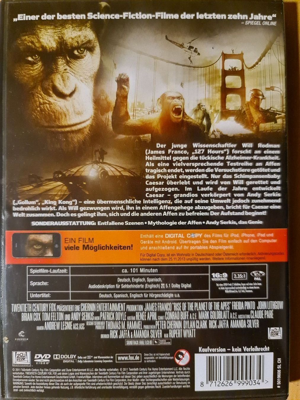 Alle DVDs: Planet der Affen Prevolution – Gebraucht aus Dintikon von Vexi 1