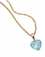 Anhänger Herz 585 Gold mit Blautopas