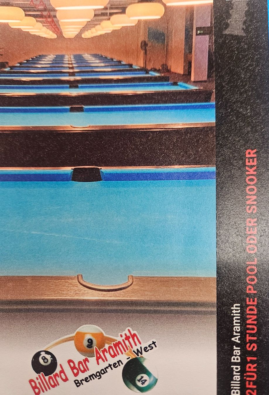Buoni: 1 Std.gratis Pool oder Snooker Bremgarten – Nuovo e nell'imballaggio originale da Uezwil venduto da Jasmin_