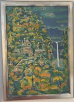 WALTER LEPORI (1931-1997) grosses Ölgemälde Park/Wasserfall