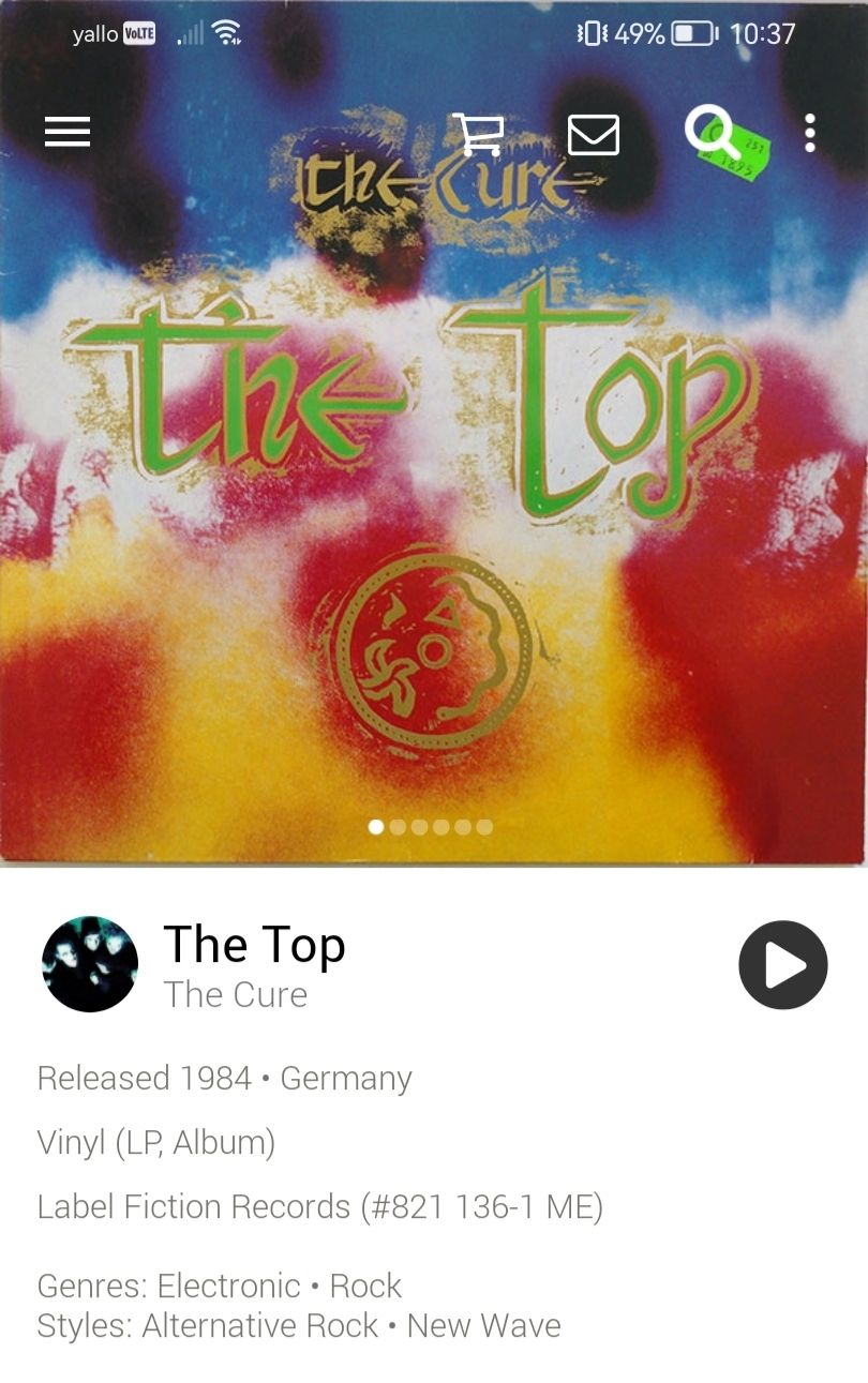 Dischi in vinile: The Cure the top vinyl – Usato da Zuerich venduto da Culoshaker 2