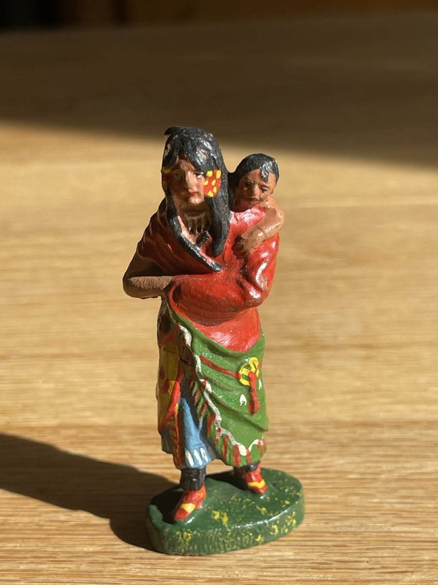 Elastolin Giocattoli: Elastolin Spielfigur Indianerin mit Kind – Usato da Basel venduto da torthum