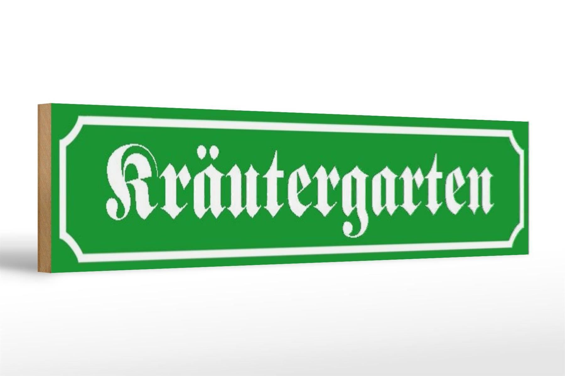 Insegne: Blechschild-KRÄUTERGARTEN-grün - 46 X 10 CM – Nuovo e nell'imballaggio originale da Rupperswil venduto da big-one-sale 1