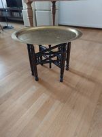 Beistelltisch mit Kupferplatte  Ø 58 cm