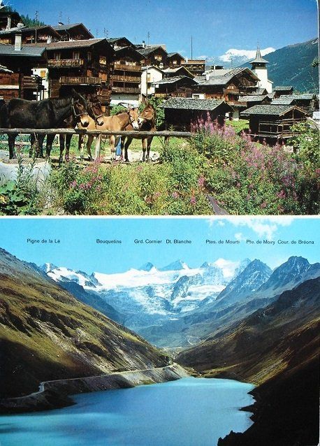 Cartes postales: GRIMENTZ Le Lac de Moiry, Pferde – D'occasion à Jona par philajona