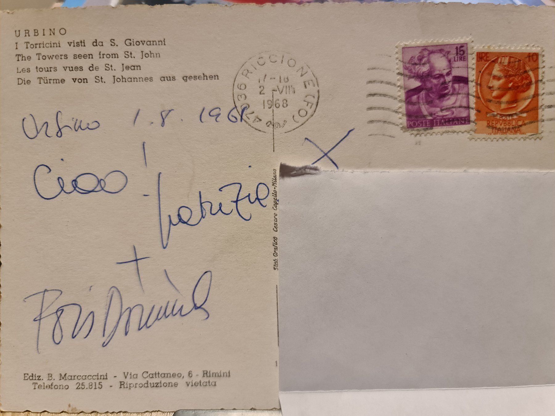 Cartoline postali: Ansichtskarte Urbino Italien – Usato da Dintikon venduto da Vexi 1