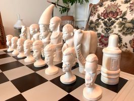 Exklusives Schach, Figuren, Handgeschnitzt Ethnisch