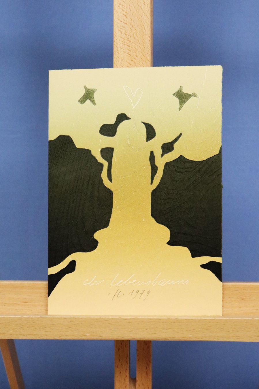 Xilografie: Franz Eggenschwiler 1930-2000, Holzschnitt, "Der Lebensbaum" – Usato da Zug venduto da Kunst-Fundgrube