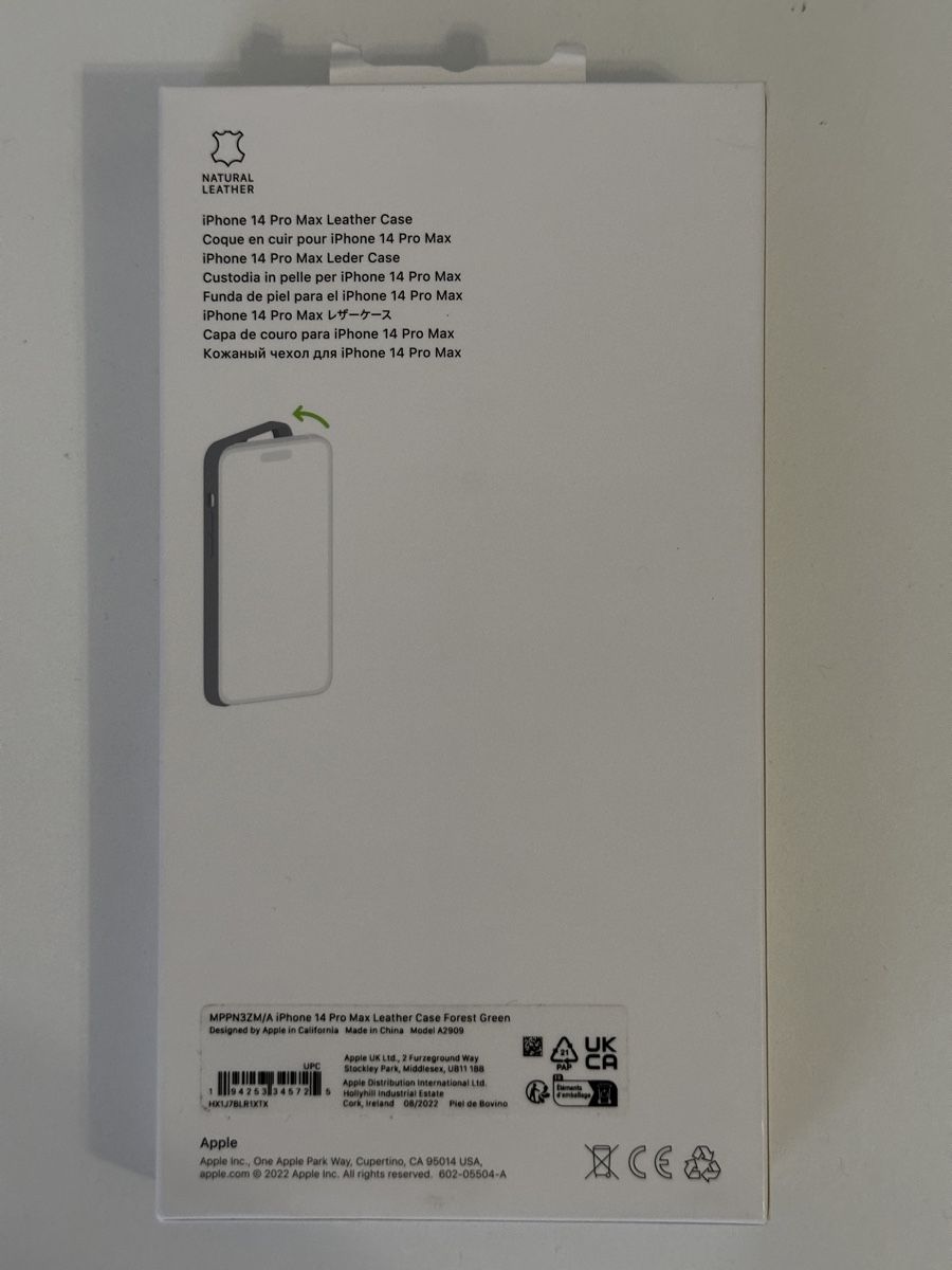 Apple Cover & Protezioni schermo: New Apple Leather Case iPhone 14 Pro Max Forest Green – Nuovo (secondo la descrizione) da Viganello venduto da TechDealer 1