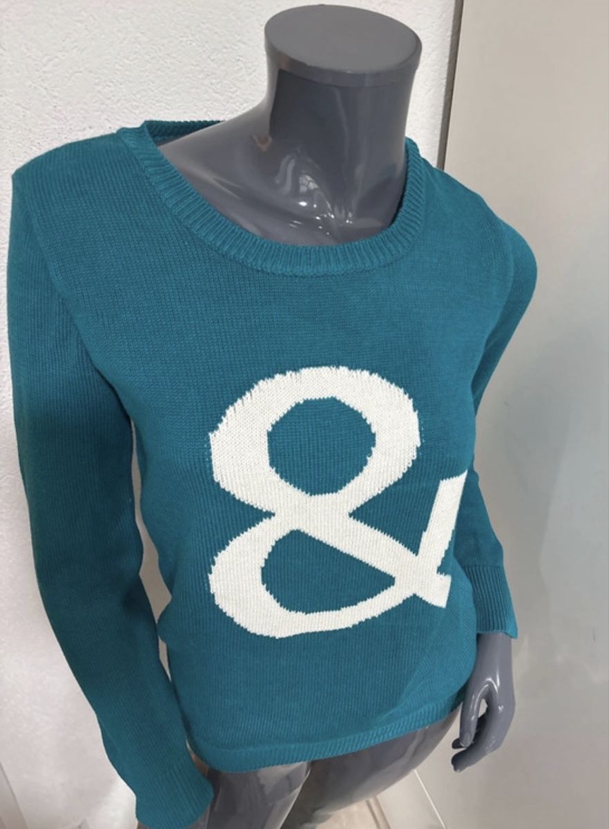 Maglioni & Felpe: Pull Esprit bleu pétrole avec logo &, taille S, coton – Nuovo (secondo la descrizione) da Genève venduto da ram_97rx 4