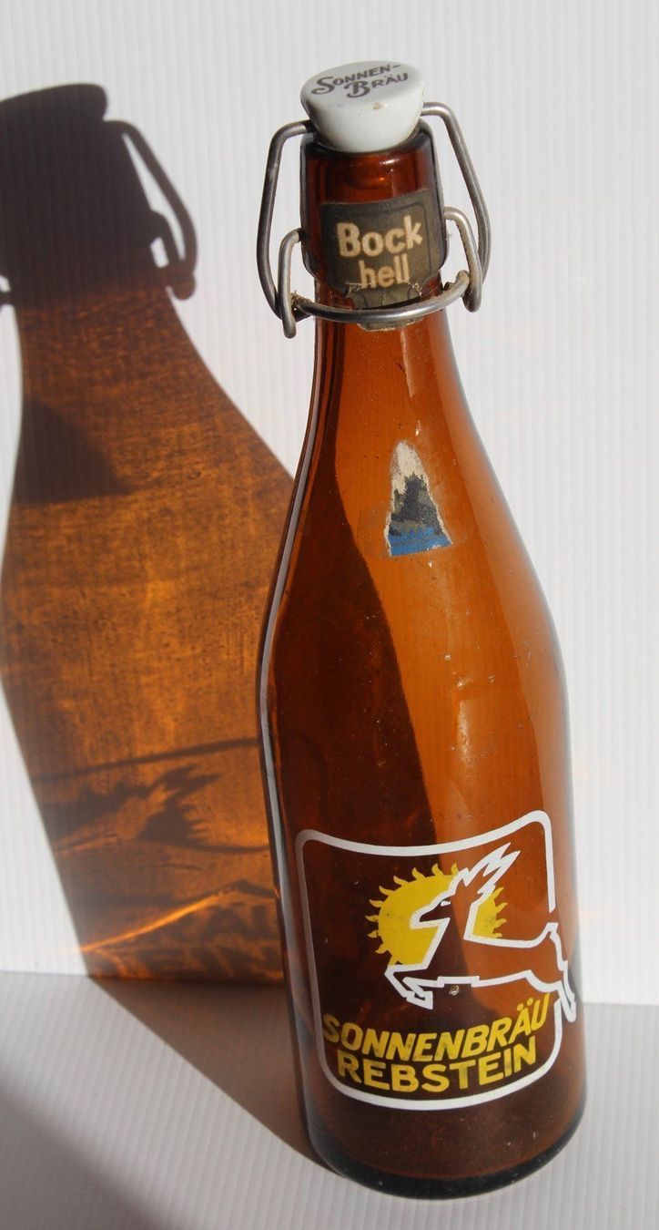 Gläser, Krüge & Flaschen: Sonnenbräu: "Bock hell" 1966 – Gebraucht aus Altstätten SG von alpalfa 1