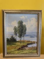 Gemälde Landschaft von Edwin Bachmann Öl auf Leinwand  