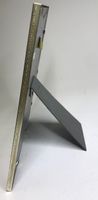 Metallbilderrahmen mit gewölbten Glas versilbert