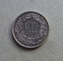 ++ 1.- Franken 1880, gute Erhaltung