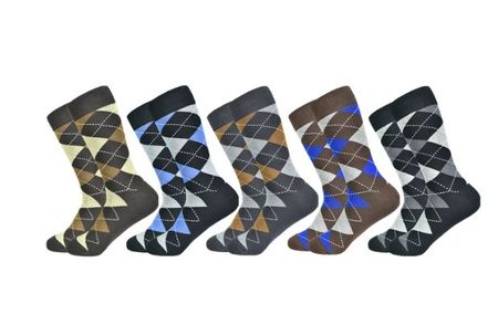 5 Paar Qualitäts-Herrensocken Karomuster Gr.44-47, Baumwolle
