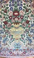 Schmuckstück Echter seiden Teppich Isfahan-Iran :175x115 cm