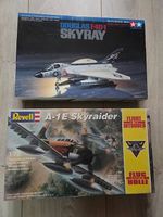 Maquettes 1/72 Tamiya Douglas Skyray et Revell A-1 Skyraider