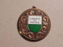 Medaille Schweiz Wappen Fahne  ca. 1975 Kanton Waadt VD