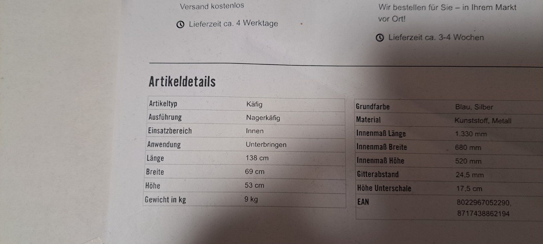 Gabbie, trasporto & Sicurezza: Käfig Nagerkäfig – Nuovo e nell'imballaggio originale da Rheineck venduto da einstein12 1