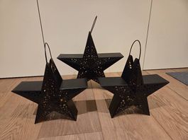 3 Metallsterne für Teelichter