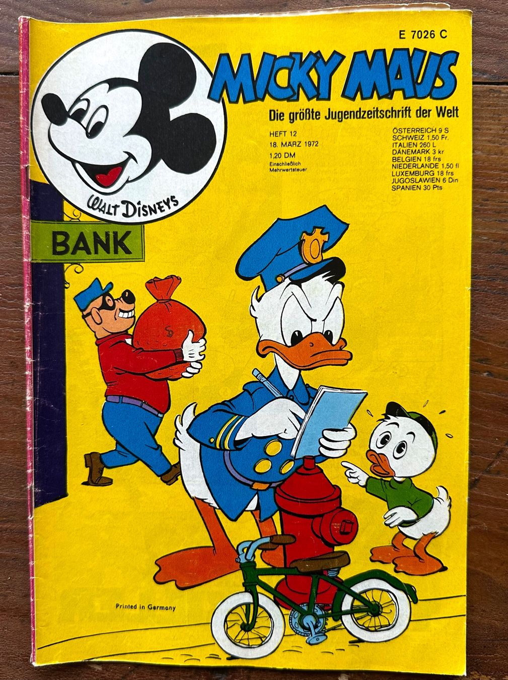 Comics: Micky Maus Nr. 12   18.3.1972, hunderte Comics ab 1.- – Gebraucht aus Seltisberg von quadartswiss