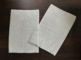 hochwertiger Badezimmerteppich, weiss-crème