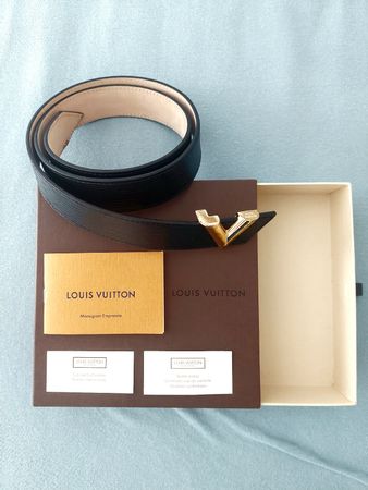 LV Damengürtel Louis Vuitton schwarz Epi Leder
