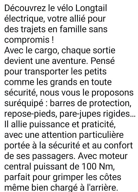 Biciclette: Cargo électrique neuf 3990.- Action 2690.- – Usato da meyrin venduto da ebe_7jwz 2