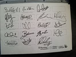 Burnley FC Team Autogramme Saison 2005/06 komplett