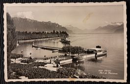CP VEVEY 1941 - AVEC BATEAU - DAMPFSCHIFF - QUELQUES DEFAUTS