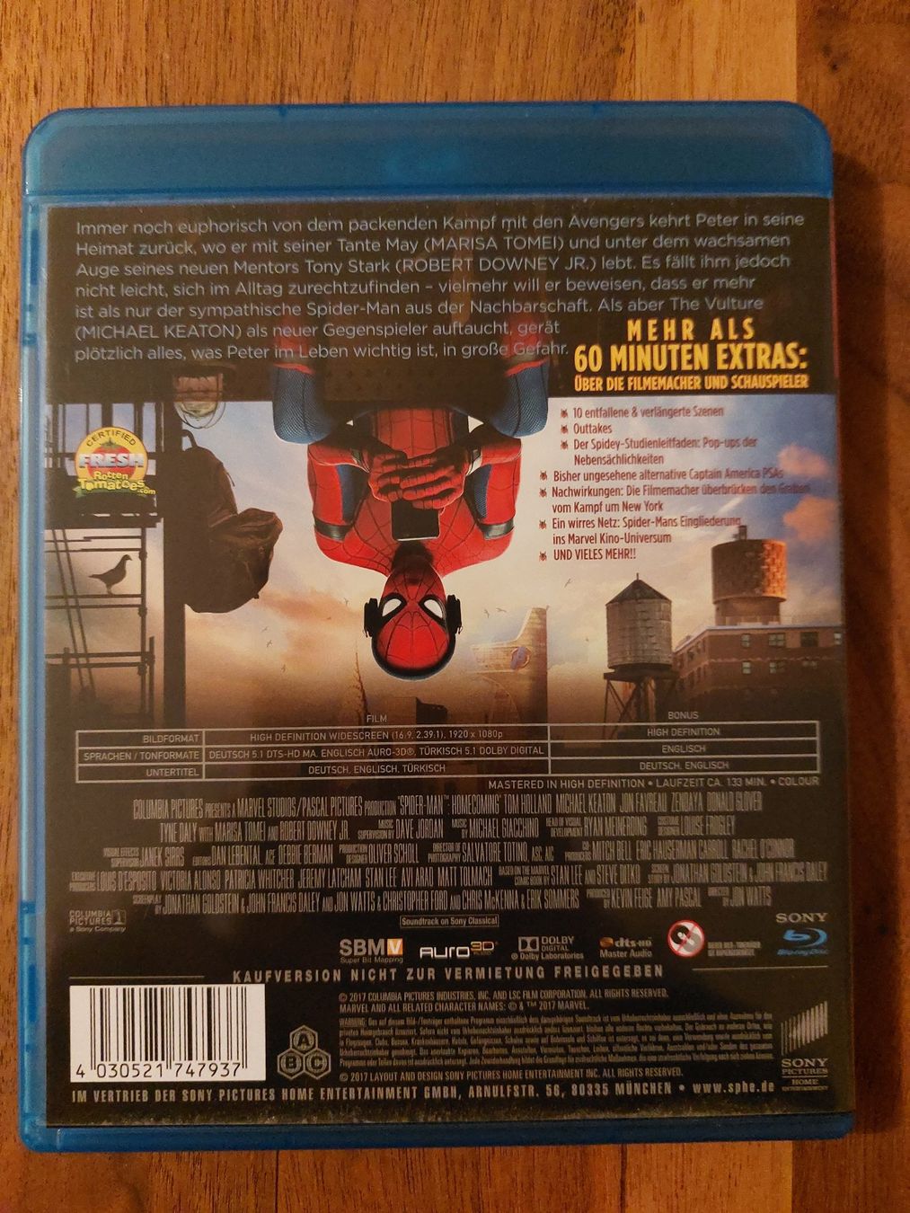 Tutti i DVDs: Blu Ray - Spiderman Homecoming (2017) – Usato da Rheinfelden venduto da FilmAuktion 1
