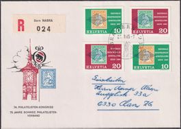 1965, W41+W42 (NABRA-Ausschnitte) illustr. Brief nach Cham