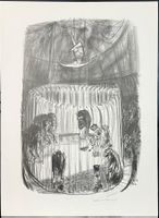 Felix Hoffmann. Zirkusmanege, 1962, Litho.