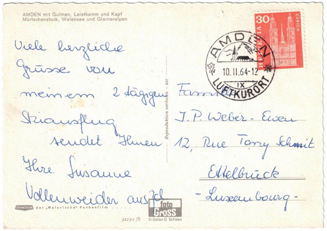 Cartoline postali: Amden - 3 Bild AK – Usato da Binningen venduto da Mountainrider 1