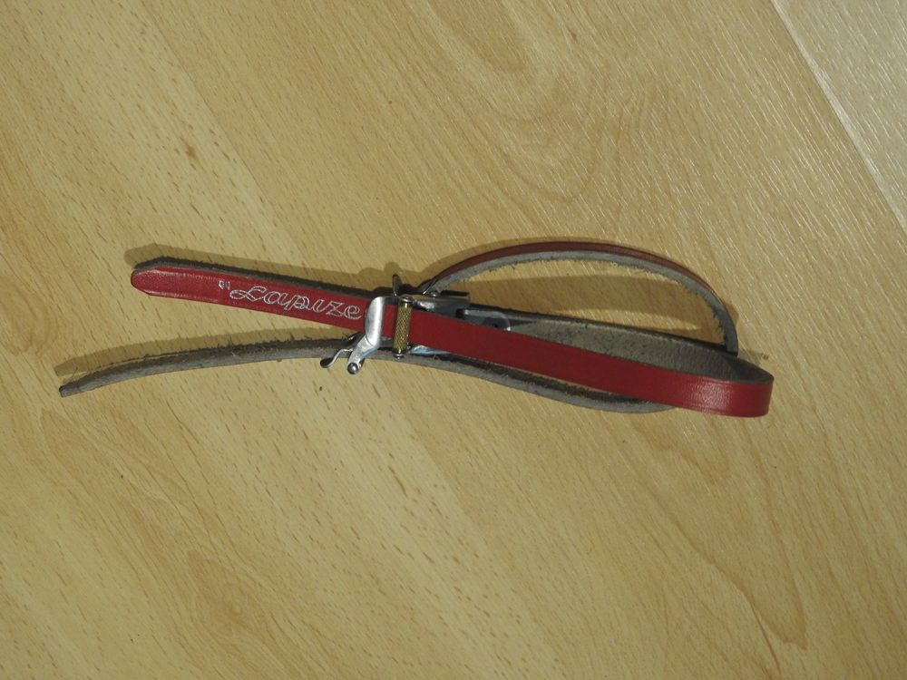 Neu Paire Sangles Toe Clip Lapize Vélo Vintage Laminate Noir Made in France NOS