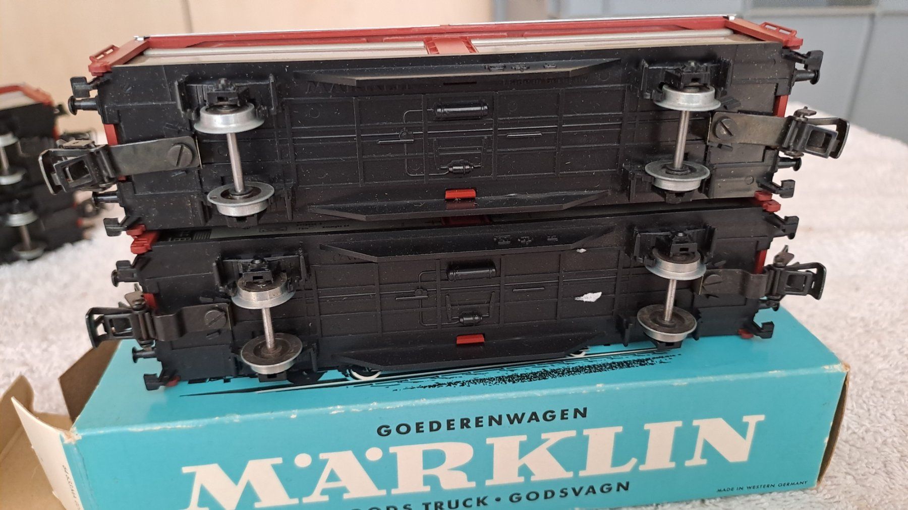 Märklin Modellini di ferrovie: Märklin 4633 4 Güterwagen H0 WS/7 – Usato da Winterthur venduto da Riebeli333 5