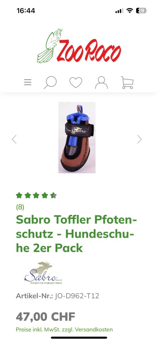 Abbigliamento: Hunde/ Pfotenschutz – Nuovo e nell'imballaggio originale da Betschwanden venduto da Dognose 2