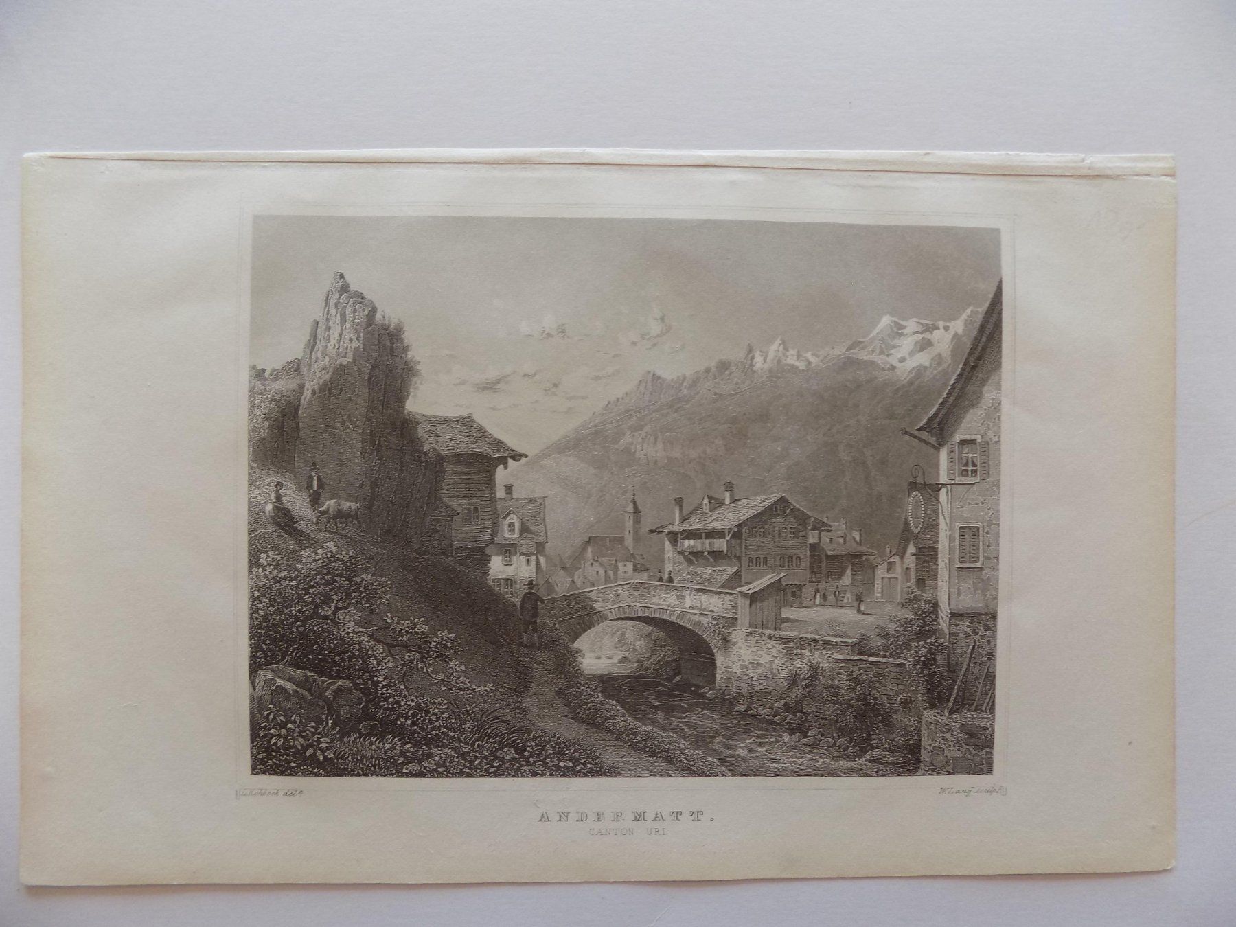 Incisioni: Andermatt Stahlstich Rohbock – Usato da Risch venduto da Antikfee 1